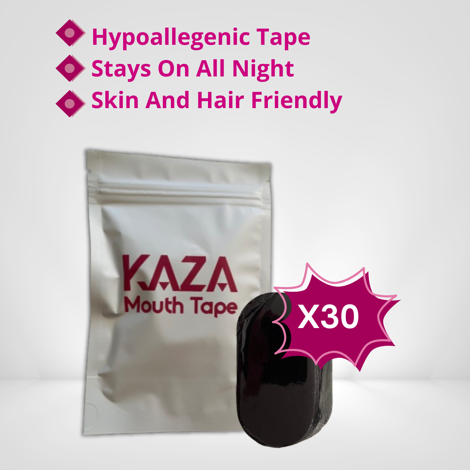 Anti-Snoring Kaza Mouth tape Based on Sleep Experts Principles (Pack of 30 nose tapes for a limited time!)